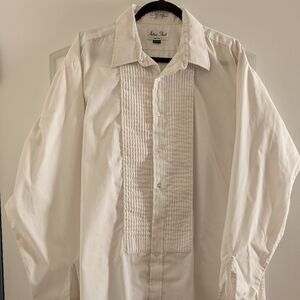 Men's White Tuxedo Shirt